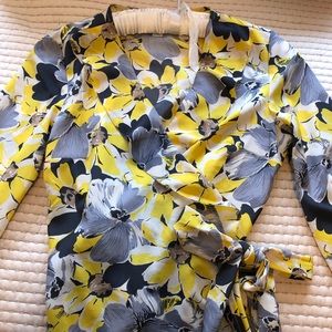 Loft Floral wrap blouse brand new
